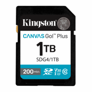 Kingston Technology 1TB SDXC Canvas Go Plus Gen4 200MB/s C10 UHS-I U3 V30