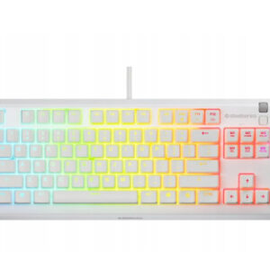 TECLADO STEELSERIES APEX 3 TKL (USA) BLANCO (64819)
