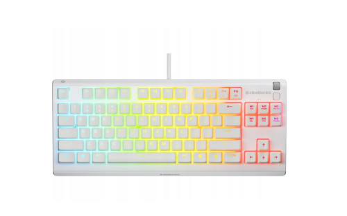 TECLADO STEELSERIES APEX 3 TKL (USA) BLANCO (64819)