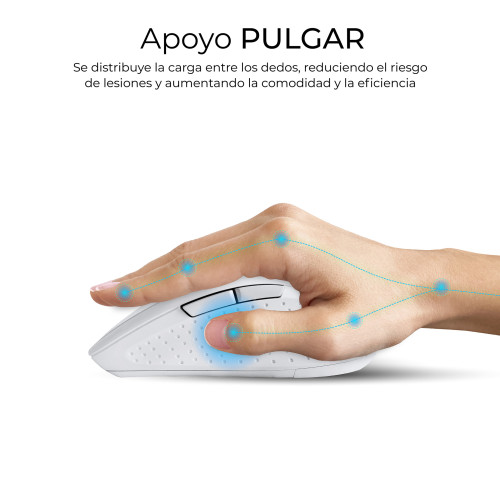 SUBBLIM Teclado con ratón COMBO DUAL OFFICE PROWAVE WHITE - Imagen 10