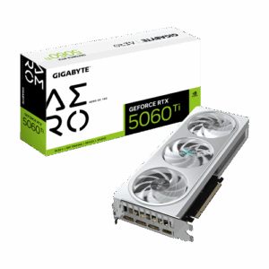 GIGABYTE GeForce RTX 5060 Ti AERO OC 16G Tarjeta Gráfica – 16 GB GDDR7, 128 bits, PCI-E 5.0, 2647MHz Frecuencia del núcleo, 3 x DisplayPort, 1 x HDMI, GV-N506TAERO OC-16GD