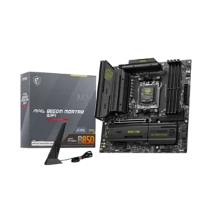 PLACA MSI MAG B850M MORTAR WIFI,AMD,AM5,B850,4DDR5,256GB,1HDMI,4SATA3+3M.2,5GBLAN+WIFI7+BT5.4,9USB3.2,MATX