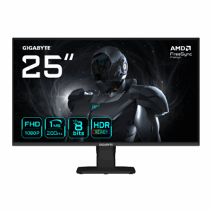 GIGABYTE GS25F2 Monitor Gaming 25" FHD - 1920 x 1080, 200Hz, 1ms, 300 cd/m², Display HDR 10, HDMI 2.0, DisplayPort 1.4