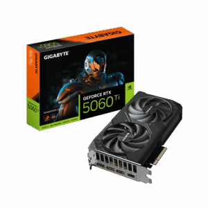 GIGABYTE GeForce RTX 5060 Ti WINDFORCE OC 8G Tarjeta Gráfica – 8 GB GDDR7, 128 bits, PCI-E 5.0, 2587 MHz Frecuencia del núcleo, 3 x DisplayPort, 1 x HDMI, GV-N506TWF2OC-8GD