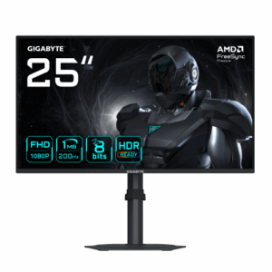 GIGABYTE G25F2 Monitor Gaming 24,5" FHD – 1920 x 1080, 200Hz, 1ms, 300 cd/m², DisplayHDR 10, HDMI 2.0, DisplayPort 1.4
