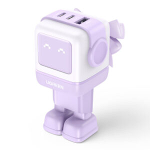Ugreen Nexode RG 65W 3-Port GaN Ordenador portátil, Teléfono móvil, Ratón, Portátil, Batería portátil, Teléfono Rosa Corriente alterna Carga rápida Interior