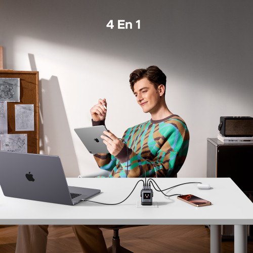 Ugreen 45515B cargador de dispositivo móvil Ordenador portátil, Teléfono móvil, Portátil, Batería portátil, Teléfono Gris Corriente alterna Carga rápida Interior - Imagen 9