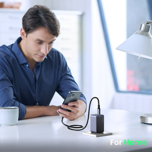 Ugreen Nexode Air 65W sieninis kroviklis, USB + 2x USB-C pilkos spalvos Ordenador portátil, Teléfono móvil, Ratón, Portátil, Batería portátil, Tableta Gris Corriente alterna Carga rápida Interior - Imagen 13