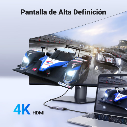 Ugreen 15596 base para portátil y replicador de puertos Alámbrico USB 3.2 Gen 1 (3.1 Gen 1) Type-A + Type-C Aluminio - Imagen 7