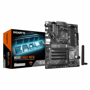 GIGABYTE B550 EAGLE WIFI6 Placa base - Procesadores AMD Ryzen serie 5000 G, VRM de 10+3+1 fases, hasta 3200 MHz DDR4, 1xPCIe 4.0 + 1xPCIe 3.0 M.2, LAN 1GbE, WIFI 6, USB 3.2 Gen 2