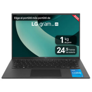 LG Gram 14ZD90RU-G.AX55B ordenador portatil Intel® Core™ i5 i5-1334U Portátil 35,6 cm (14") WUXGA 16 GB LPDDR4x-SDRAM 512 GB SSD Wi-Fi 6E (802.11ax) FreeDOS Español Negro