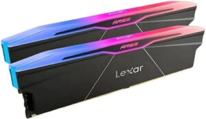 LEXAR MEMORIA ARES 2.0 16 GB DDR5 6000 CL28 1.35V MEMORY WITH HEATSINK AND RGB LIGHTING,DUAL PACK, BLACK COLOR