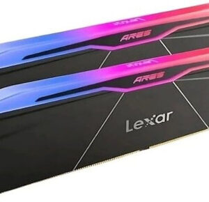 LEXAR MEMORIA ARES 2.0 16 GB DDR5 6000 CL28 1.35V MEMORY WITH HEATSINK AND RGB LIGHTING,DUAL PACK, BLACK COLOR