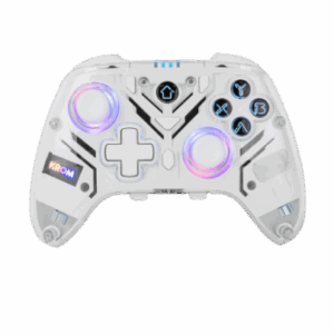 KROM KRYSTAL TRANSPARENTE , WIRELES BLUETOOTH O CABLE , COMPATIBLE PC, SWITCH, SWITCH2 , ANDROID E IOS