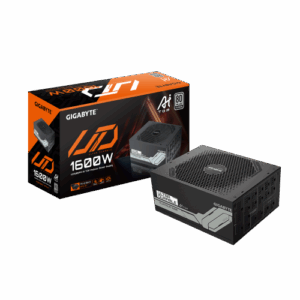 GIGABYTE UD1600PM PG5 AI TOP Fuente de Alimentación - PCIe 5.0, 80 PLUS Platinum, Diseño totalmente modular, Ventilador de 120 mm, Compatible con ATX 3.1, Enchufe EU