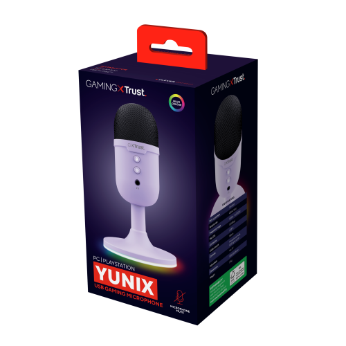Trust GXT 234P Yunix Púrpura Micrófono de superficie para mesa - Imagen 7