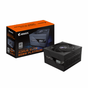 GIGABYTE AORUS ELITE P850W Fuente de Alimentación - PCIe 5.0, 80 PLUS Platinum, Diseño completamente modular, Ventilador de 120 mm, Compatible con ATX 3.0, Enchufe UE