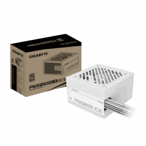 GIGABYTE P650SS ICE Fuente de Alimentación - PCIe 5.0, 80 PLUS Silver, Ventilador de 120 mm, Compatible con ATX 3.0, Enchufe EU