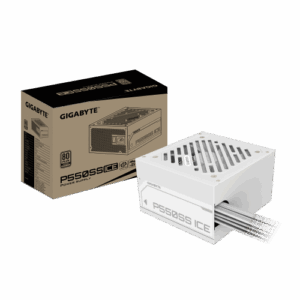 GIGABYTE P550SS ICE Fuente de Alimentación - PCIe 5.0, 80 PLUS Silver, Ventilador de 120 mm, Compatible con ATX 3.0, Enchufe EU