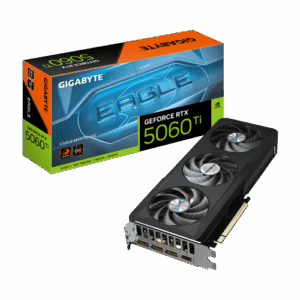GIGABYTE GeForce RTX 5060 Ti EAGLE MAX OC 16G Tarjeta Gráfica - 16GB GDDR7, 128bit, PCI-E 5.0, 2617MHz Frecuencia del núcleo, 3 x DP, 1 x HDMI, NVIDIA DLSS 4, GV-N506TEAGLEMAX OC-16GD