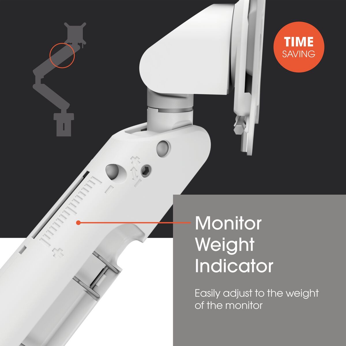 VOGELS SOPORTE (MOMO4127S) MONITOR ARM MOTION PLUS WHITE - Imagen 4