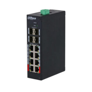 (DH-HS4412-8ET-96) DAHUA SWITCH INDUSTRIAL MANAGED 8 PUERTOS POE 10/100 MBPS + 4 SFP 1000 MBPS UPLINK