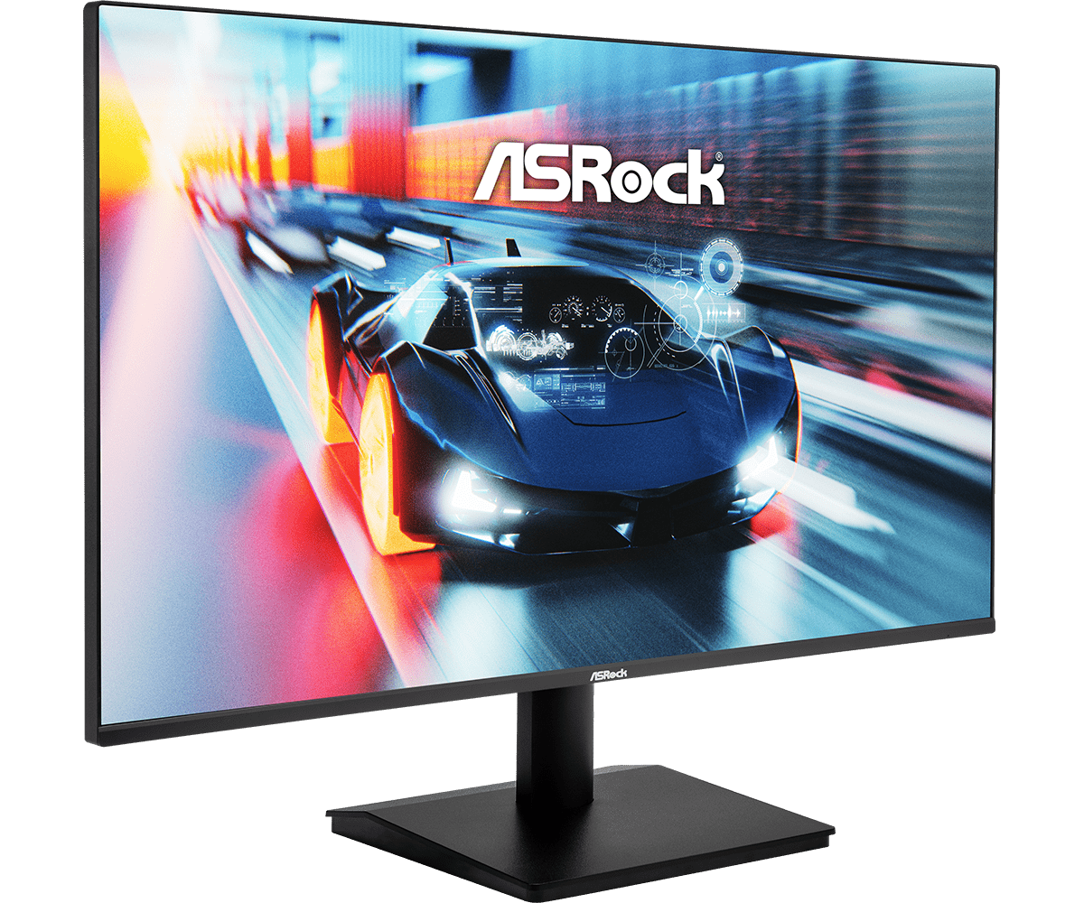 MONITOR ASROCK CL27FFA,27",IPS (FHD),1920X1080,120HZ,1500:1,1MS,1HDMI+1VGA,PLANO,NEGRO - Imagen 3