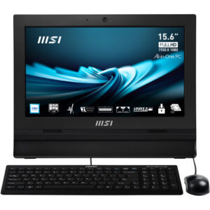 MSI Pro AP162T ADL-042XEU All-in-One PC Intel® N N100 39,6 cm (15.6") 1920 x 1080 Pixeles Pantalla táctil PC todo en uno 8 GB DDR4-SDRAM 256 GB SSD Wi-Fi 6E (802.11ax) Negro