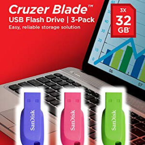Sandisk Cruzer Blade 3x 32GB unidad flash USB USB tipo A 2.0 Azul, Verde, Rosa