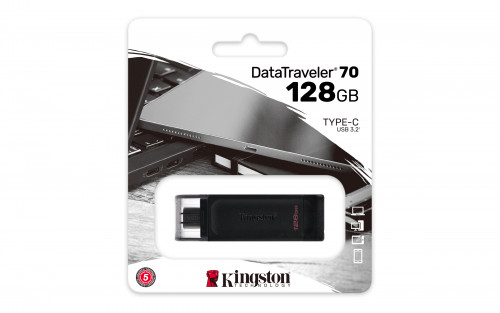 Kingston Technology DataTraveler 70 unidad flash USB 128 GB USB Tipo C 3.2 Gen 1 (3.1 Gen 1) Negro - Imagen 8