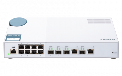 QNAP QSW-M408-2C switch Gestionado L2 10G Ethernet (100/1000/10000) Blanco - Imagen 3