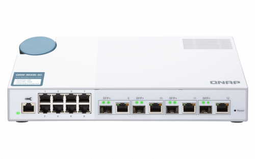 QNAP QSW-M408-4C switch Gestionado L2 Gigabit Ethernet (10/100/1000) Blanco - Imagen 3