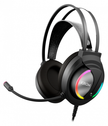 Krom Kappa Auriculares Diadema Negro