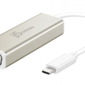 j5create JCA111 Adaptador gráfico USB 1920 x 1080 Pixeles Aluminio, Blanco