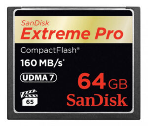 Sandisk 64GB Extreme Pro CF 160MB/s memoria flash CompactFlash