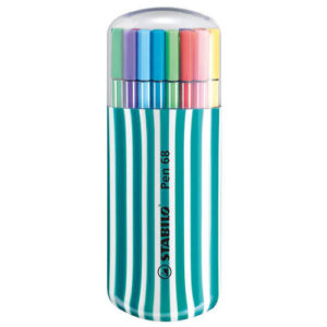 ESTUCHE ROTULADOR PUNTA MEDIA 1MM. ZEBRUI 20 UNIDADES TURQUE