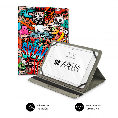 SUBBLIM Funda Tablet Universal TRENDY CASE GRAFFITI 10.1" - Imagen 2