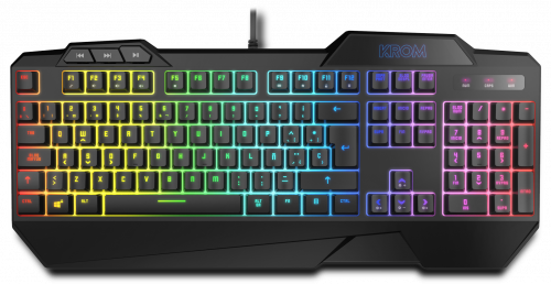 KROM PACK GAMING KRUSHER. TECLADO SEMI-MECANICO + RATON. RGB. NEGRO - Imagen 3