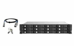 QNAP TL-R1220Sep-RP 2.5/3.5" Carcasa de disco duro/SSD Negro, Gris