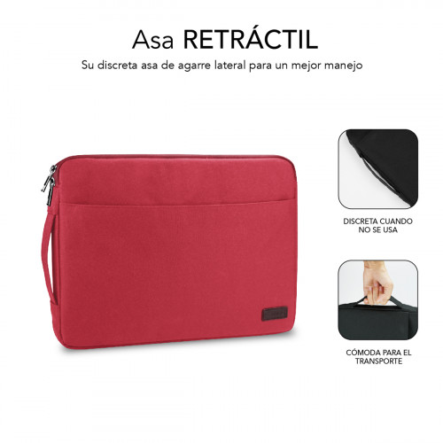 SUBBLIM URBAN LAPTOP SLEEVE 15,6" RED - Imagen 4