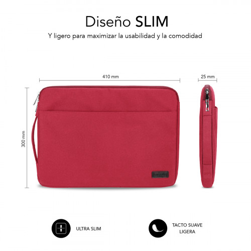 SUBBLIM URBAN LAPTOP SLEEVE 15,6" RED - Imagen 5