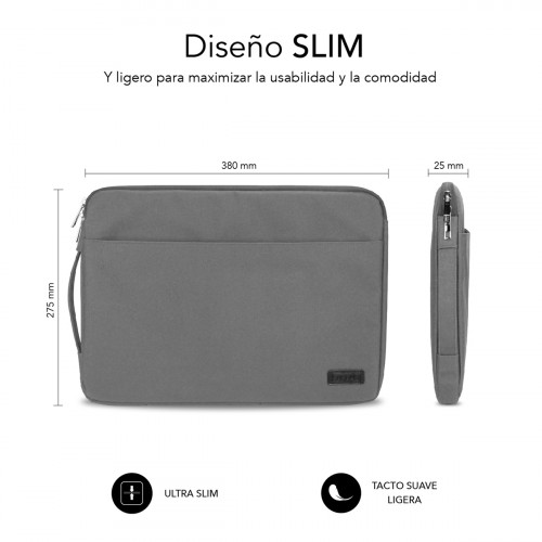 SUBBLIM Funda Ordenador Urban Laptop Sleeve 13,3-14" Grey - Imagen 5