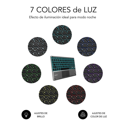 SUBBLIM Funda con Teclado Retroiluminado KEYTAB Pro BL BT Touchpad Ipad Pro 11 2020 Black - Imagen 9
