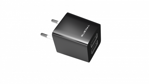 TACENS ANIMA AUSB1 USB CHARGER, 2x USB PORTS, 2.1A ULTRAFAST CHARGE, LIGHWEIGT AND COMPACT SIZE DESIGN, EU CONNECTOR, BLACK/WHITE DESIGN - Imagen 3