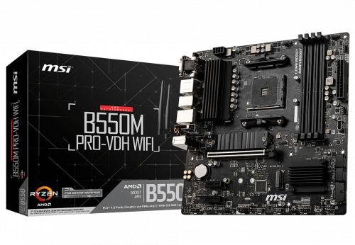 PLACA MSI B550M PRO-VDH WIFI,AMD,AM4,B550,4DDR4,128GB,VGA+HDMI+DP,GBLAN+WIFI+BT4.2,4SATA3+2M.2,5USB3.2,MATX - Imagen 2