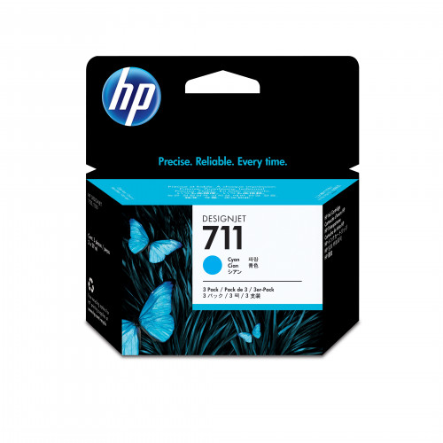 HP 711XL PACK 3 CARTUCHOS DE TINTA HP711XL CIAN (CZ134A) - Imagen 2