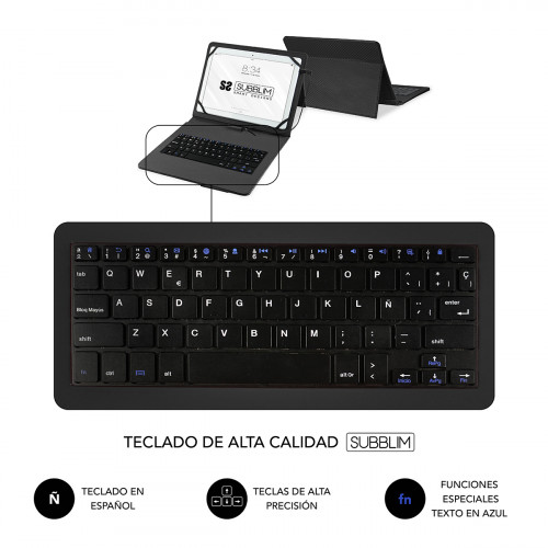 SUBBLIM Funda con Teclado Micro USB - USB C KEYTAB PRO USB 10,1" Black - Imagen 5