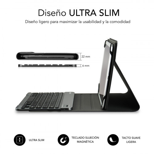 SUBBLIM Funda con Teclado KEYTAB PRO BLUETOOTH 10,1" Red - Imagen 3