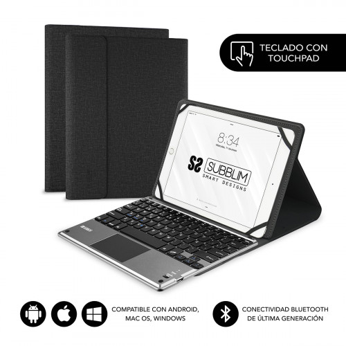 SUBBLIM Funda con Teclado KEYTAB PRO BLUETOOTH 10,1" TOUCHPAD Black - Imagen 2