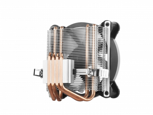 MARS GAMING MCPU220 CPU COOLER, ARGB 12CM PWM FAN, 4X HEATPIPE, 140W, BLACK - Imagen 4